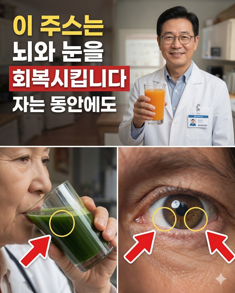 잠자는 동안 시력을 개선하고 기억력을 강화하는 천연 주스 TOP 5