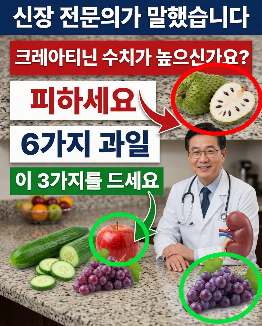 크레아티닌 수치가 높나요? 신장에 부담을 줄 수 있는 과일 6가지와 더 순하게 즐길 수 있는 대안 3가지