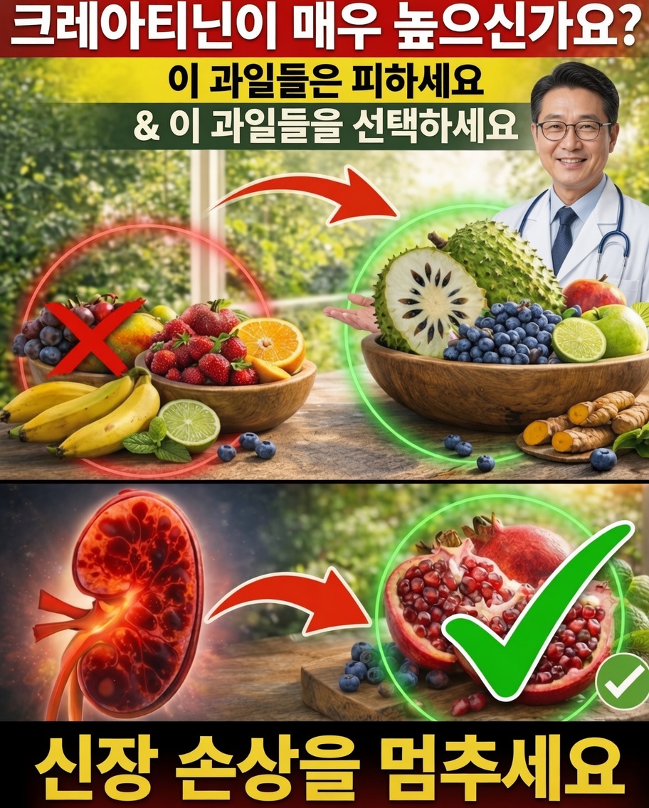 크레아티닌 수치가 높나요? 밤에 섭취해 몸의 자연 해독을 돕는 4가지 과일을 알아보세요