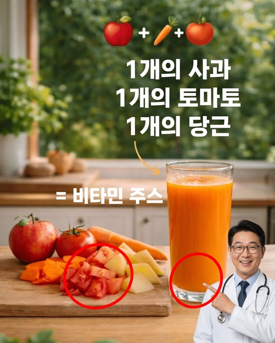 매일 아침 토마토, 당근, 사과 주스를 마셔야 하는 12가지 이유