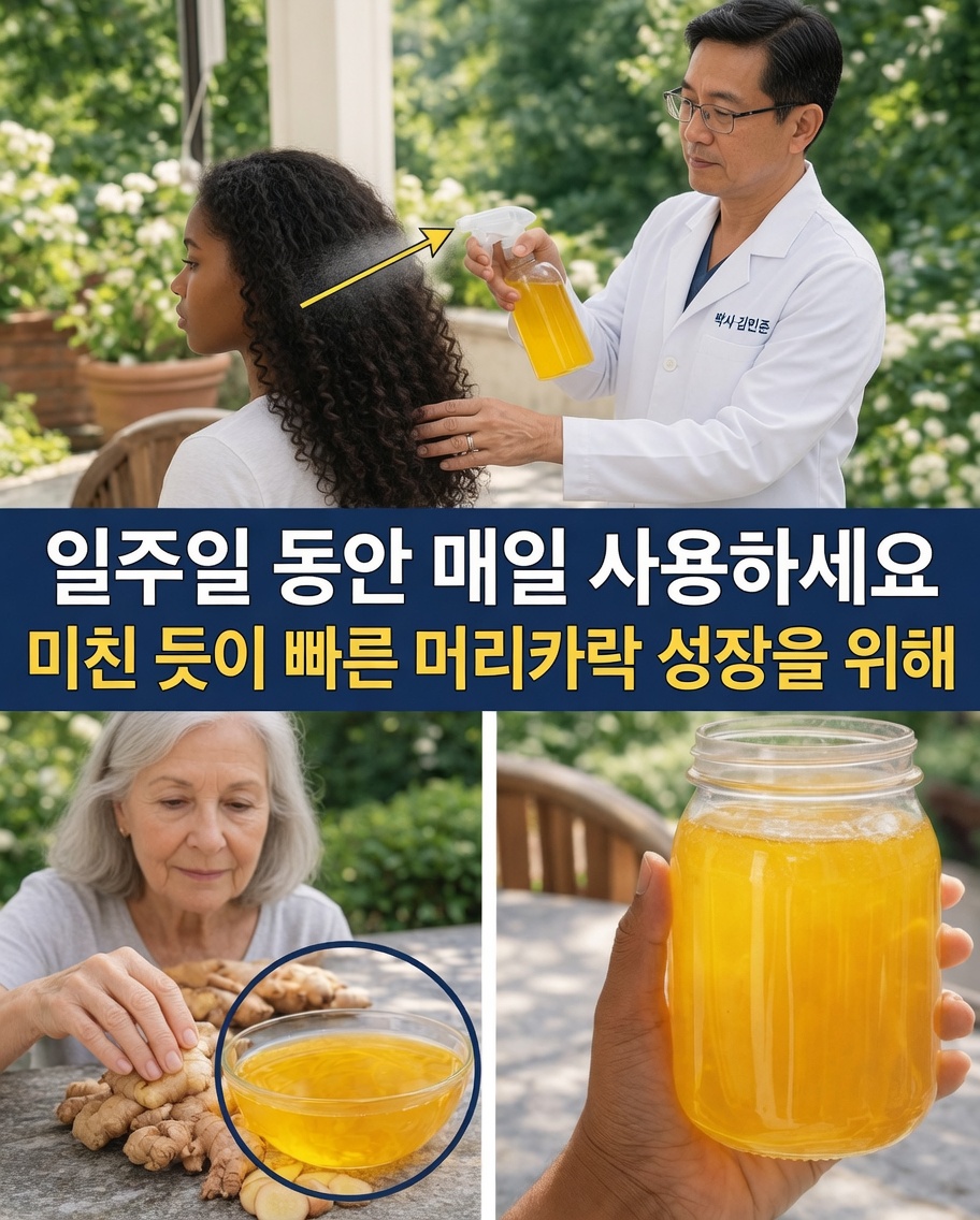 건강하고 윤기 나는 모발을 위해 할머니가 그 효과를 굳게 믿었던 간단한 전통 생강 스프레이 레시피를 알아보세요