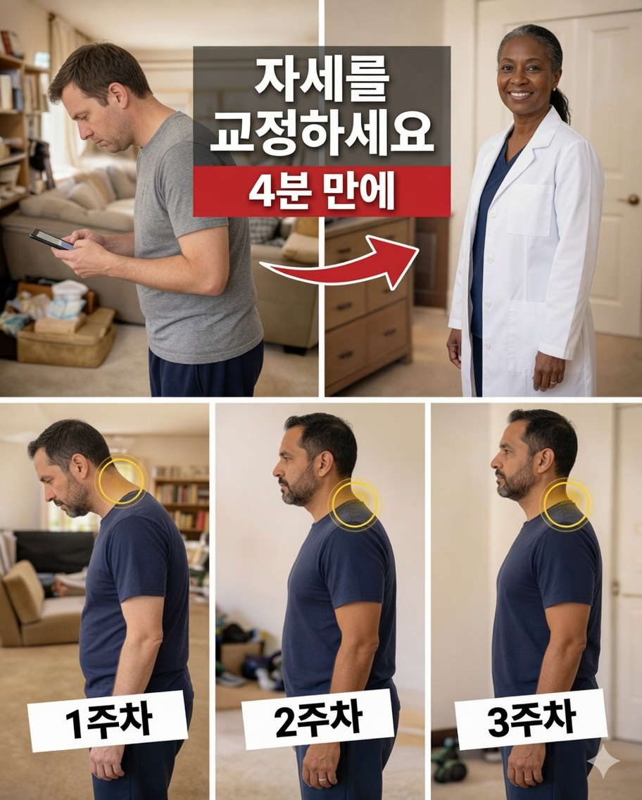 60세 이후 앞으로 나온 머리 자세를 단 4분 만에 교정하는 방법 – 일본 최고령 의사가 추천하는 부드러운 루틴