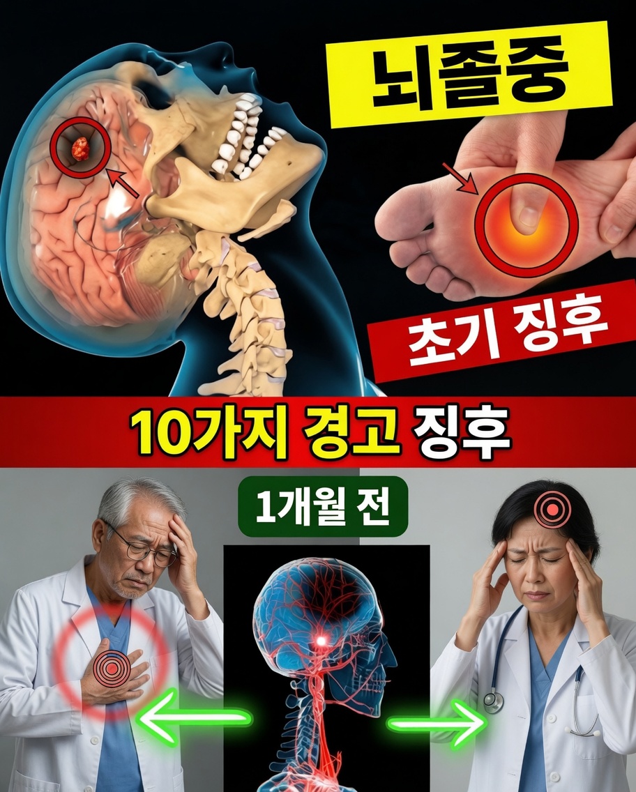 뇌졸중 한 달 전부터 알아차릴 수 있는 8가지 초기 경고 신호 + 뇌를 보호하는 9가지 자연적인 방법