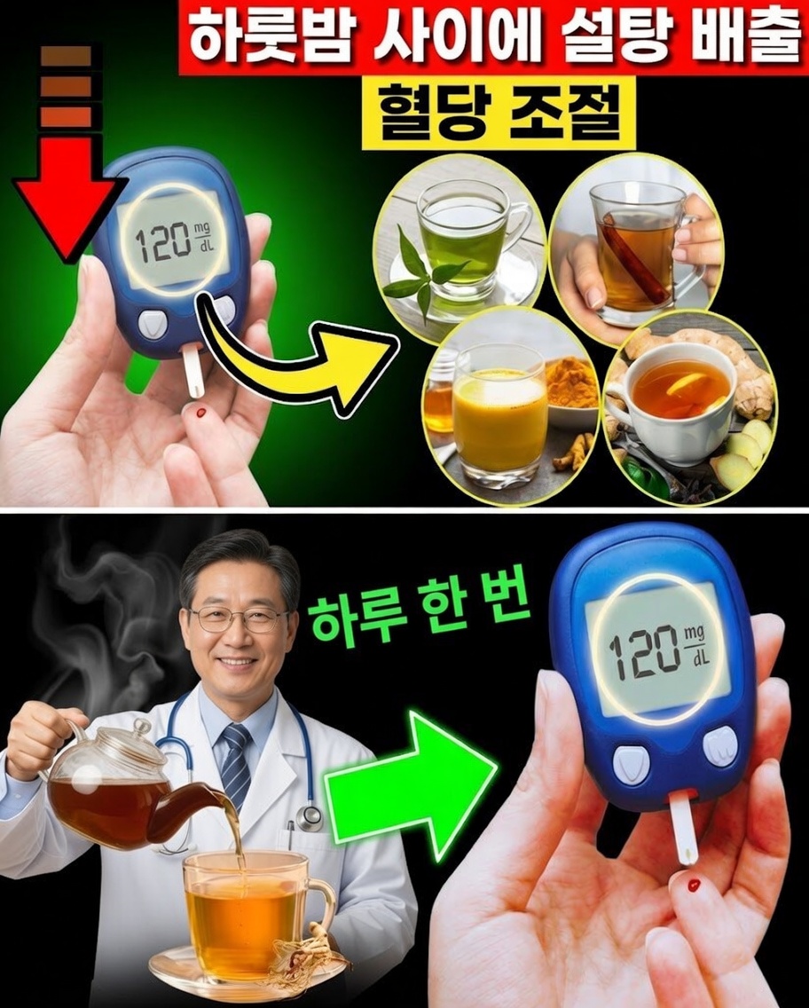 이 8가지 강력한 천연 음료로 하룻밤 사이 혈당을 싹 빼세요
