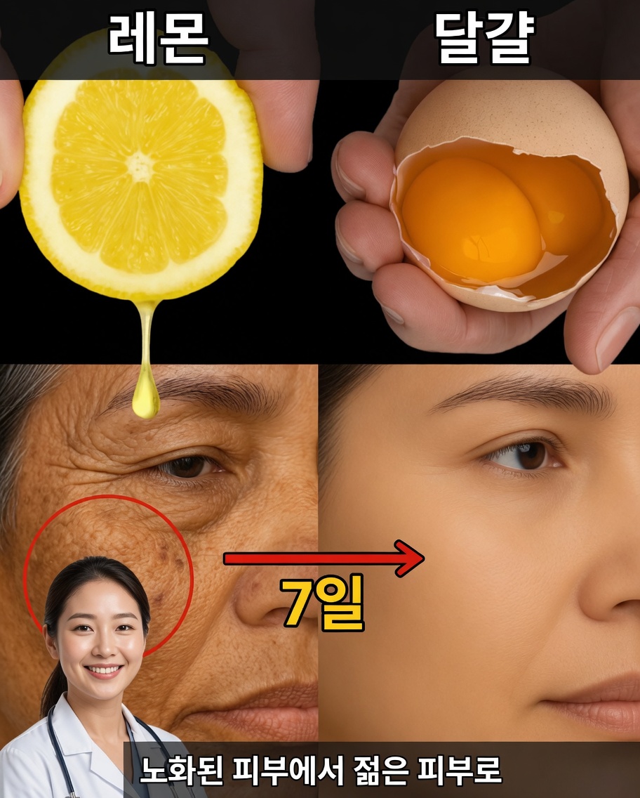 레몬과 달걀 혼합으로 자연스럽게 젊은 피부 만들기