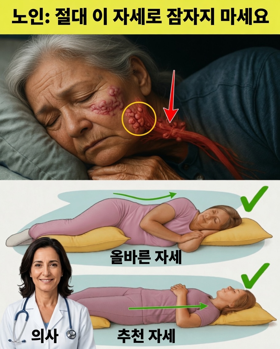 노인: 잠잘 때 이 자세는 피하세요 – 밤사이 뇌졸중 위험이 커질 수 있습니다!