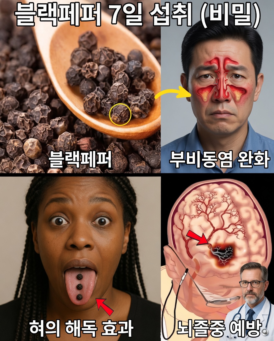 검은 후추를 7일 동안 매일 먹으면 어떤 일이 일어날까?