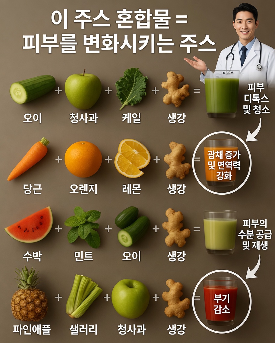 일상 웰빙을 위해 이 강력한 주스들을 섞어보세요