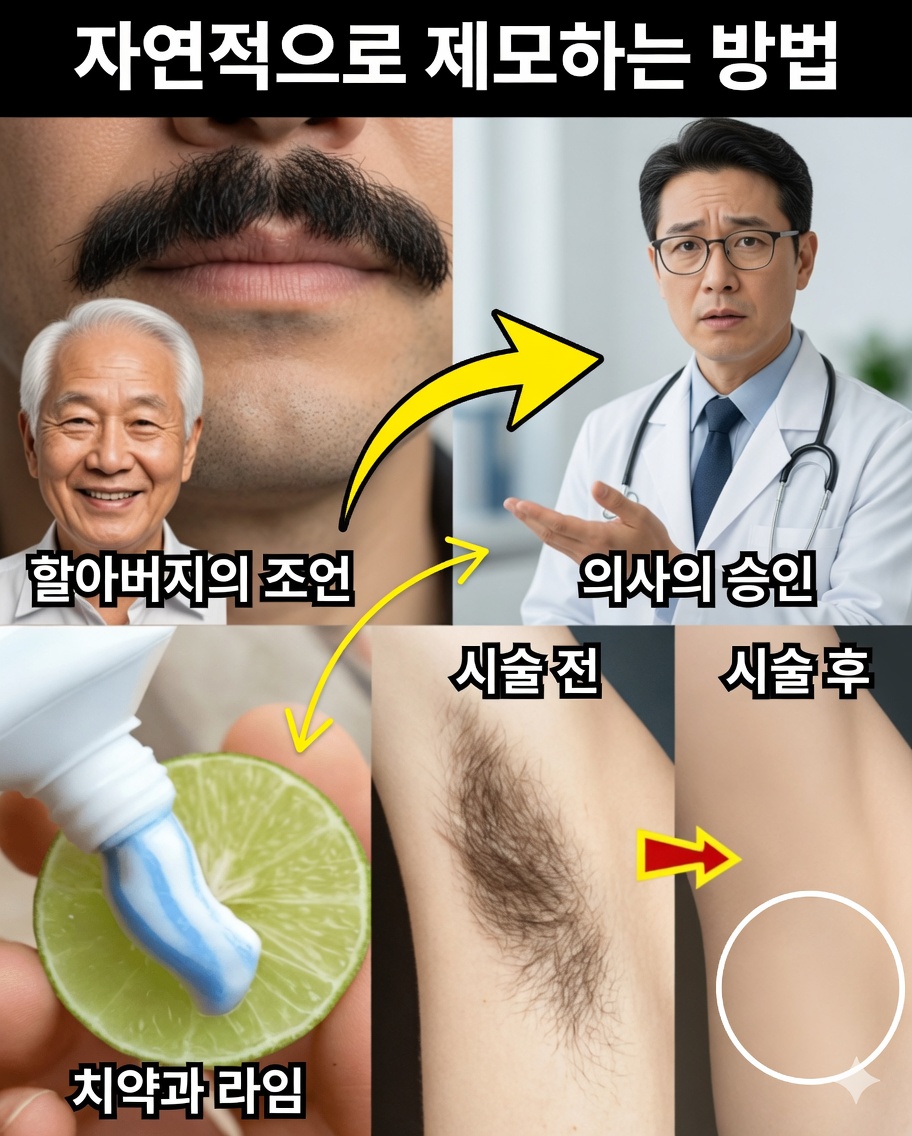 레몬과 치약으로 원치 않는 털을 즉시 제거하세요!