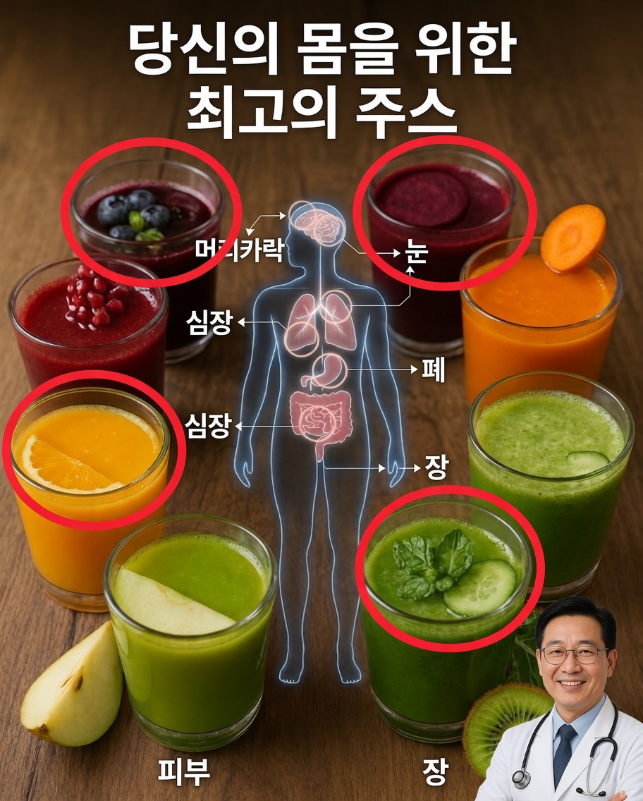몸의 각 부위를 강화하는 최고의 천연 주스 10가지