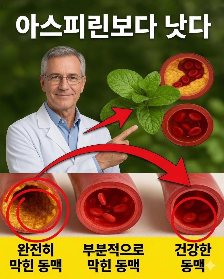 이 강력한 식품들로 막힌 동맥에 작별을 고하세요(아스피린보다 더 효과적!)