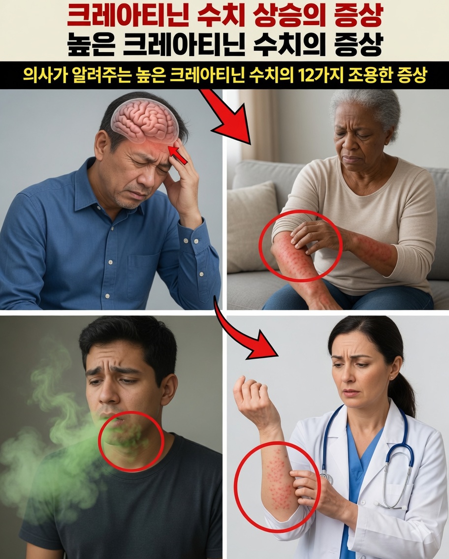 크레아티닌 수치 상승의 조용한 12가지 신호: 너무 늦기 전에 몸이 보내는 경고 신호는 무엇일까요?