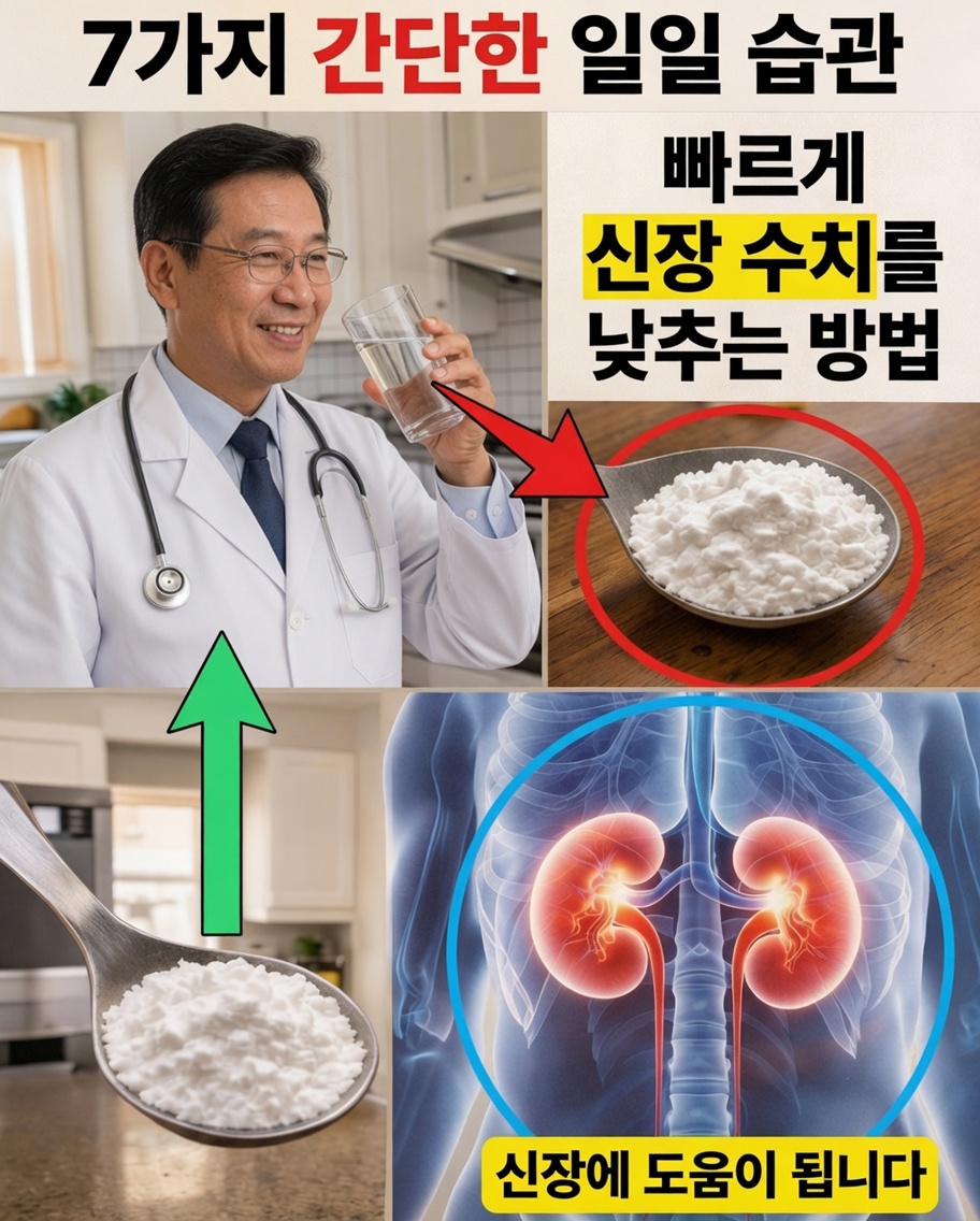 크레아티닌을 빠르게 낮추고 투석을 피하기 위한 간단한 일상 습관 7가지