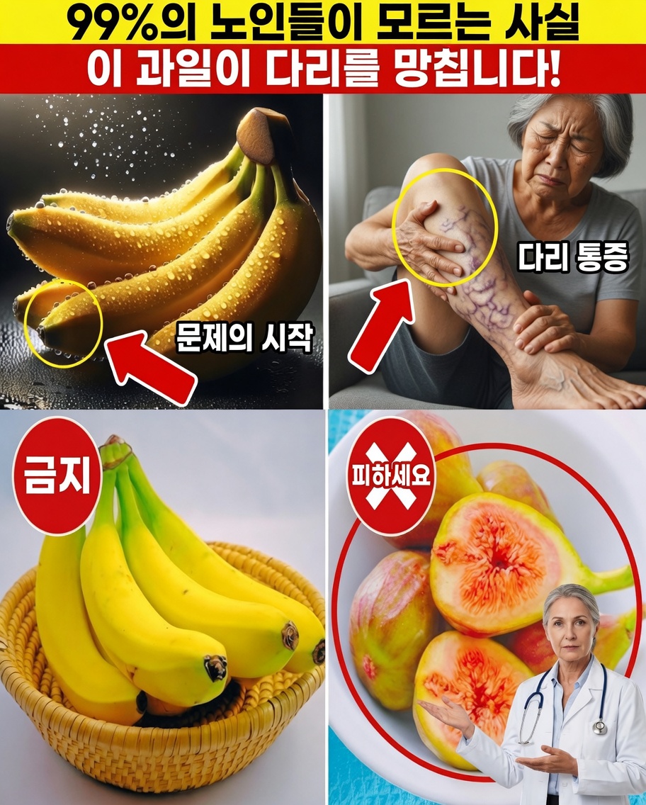 노인 여러분, 주의하세요! 다리를 약하게 만들 수 있는 과일 7가지(그리고 힘을 되찾기 위한 자연 대안 8가지)