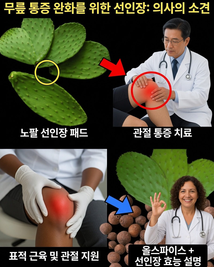 항염 효과: 백년초(노팔) 워터로 관절 부기와 뼈 통증 완화
