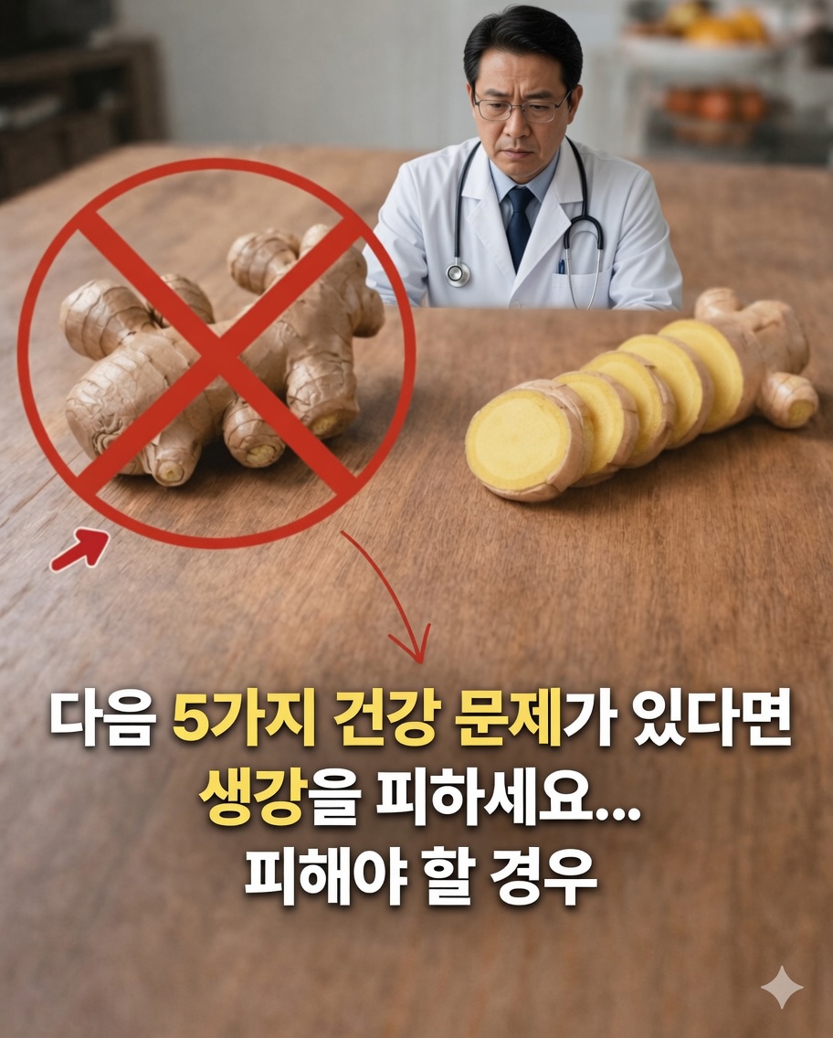 제목: 다음 5가지 사람들 중 하나에 해당한다면 생강을 사용하지 마세요