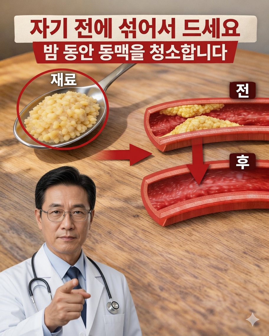 잠들기 전에 주방의 이 3가지 재료를 섞어보세요 — 아침에 당신의 동맥이 고마워할지도 모릅니다