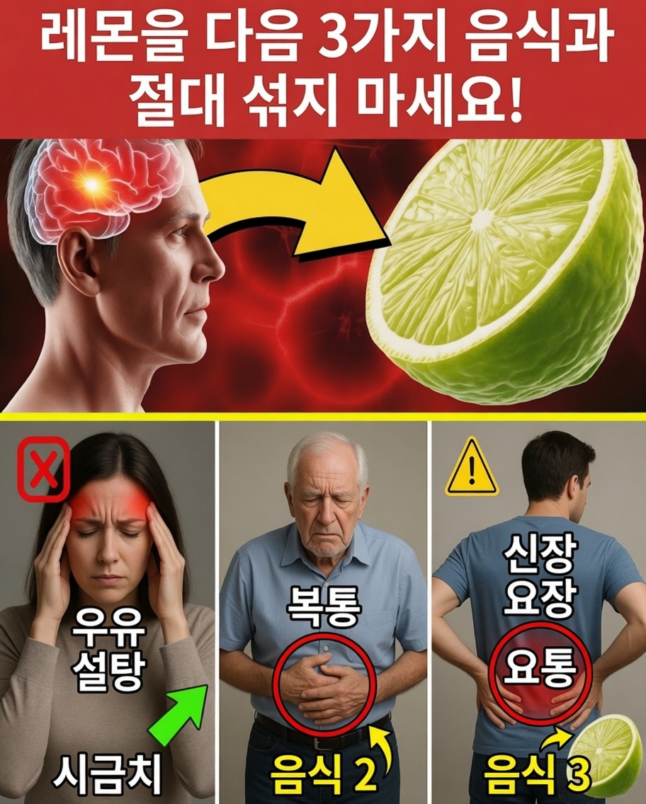 노인을 위한 레몬의 비밀: 절대 레몬을 이 음식들과 섞지 마세요!