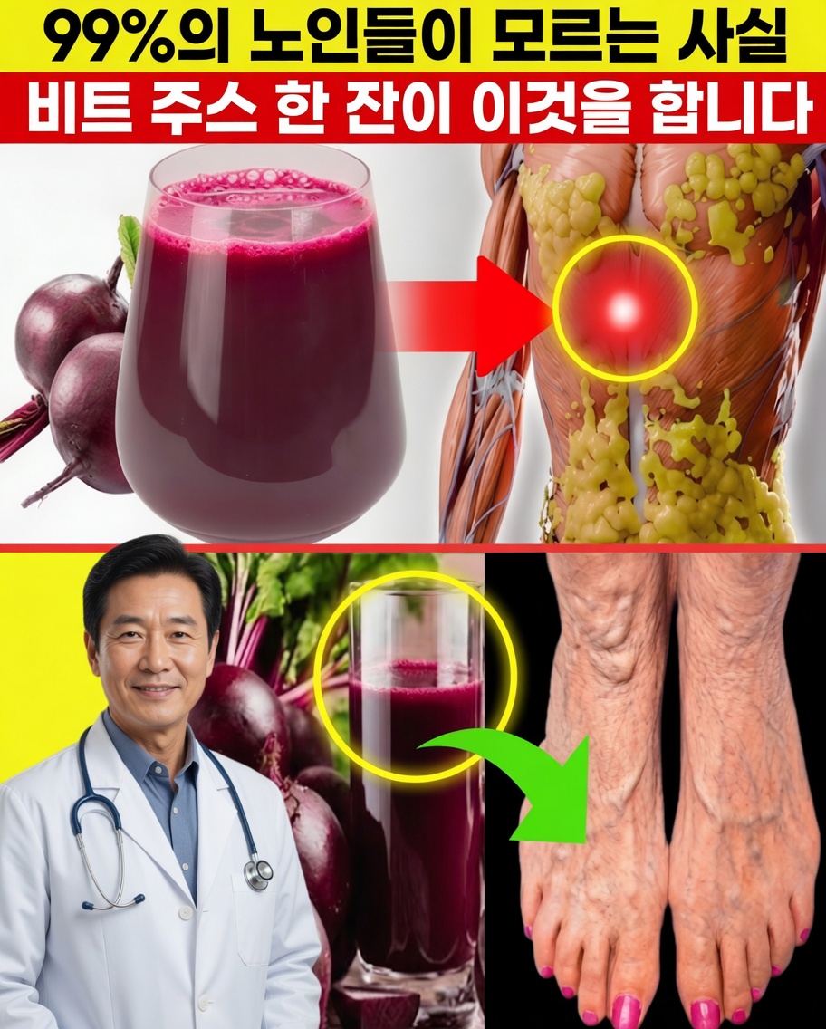 아침에 비트 주스 한 잔이 노인들에게 모든 것을 바꿀 수 있다