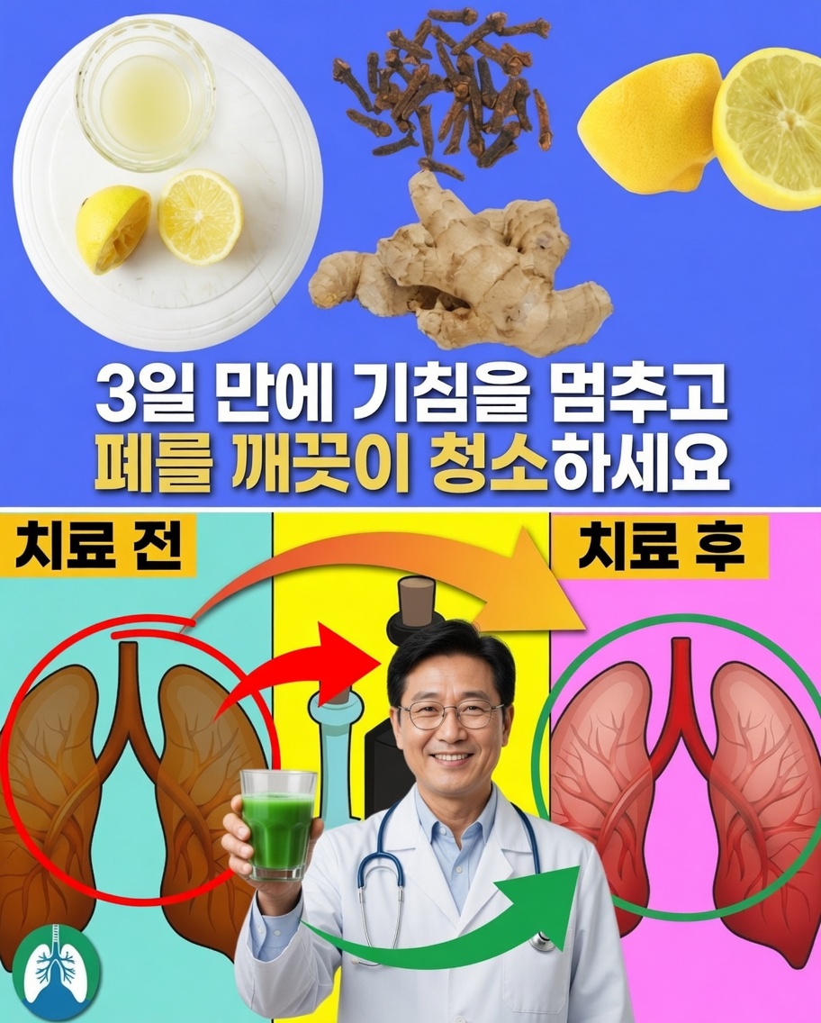 Limpe 폐를 깨끗이 하고 단 3일 만에 기침을 멈추세요! 기관지염에 좋은 자연 요법 레시피