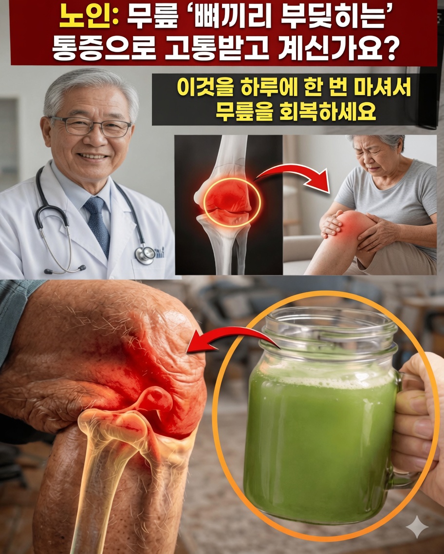 노인의 무릎 편안함과 관절 유연성 유지에 도움이 될 수 있는 일상 음료 습관