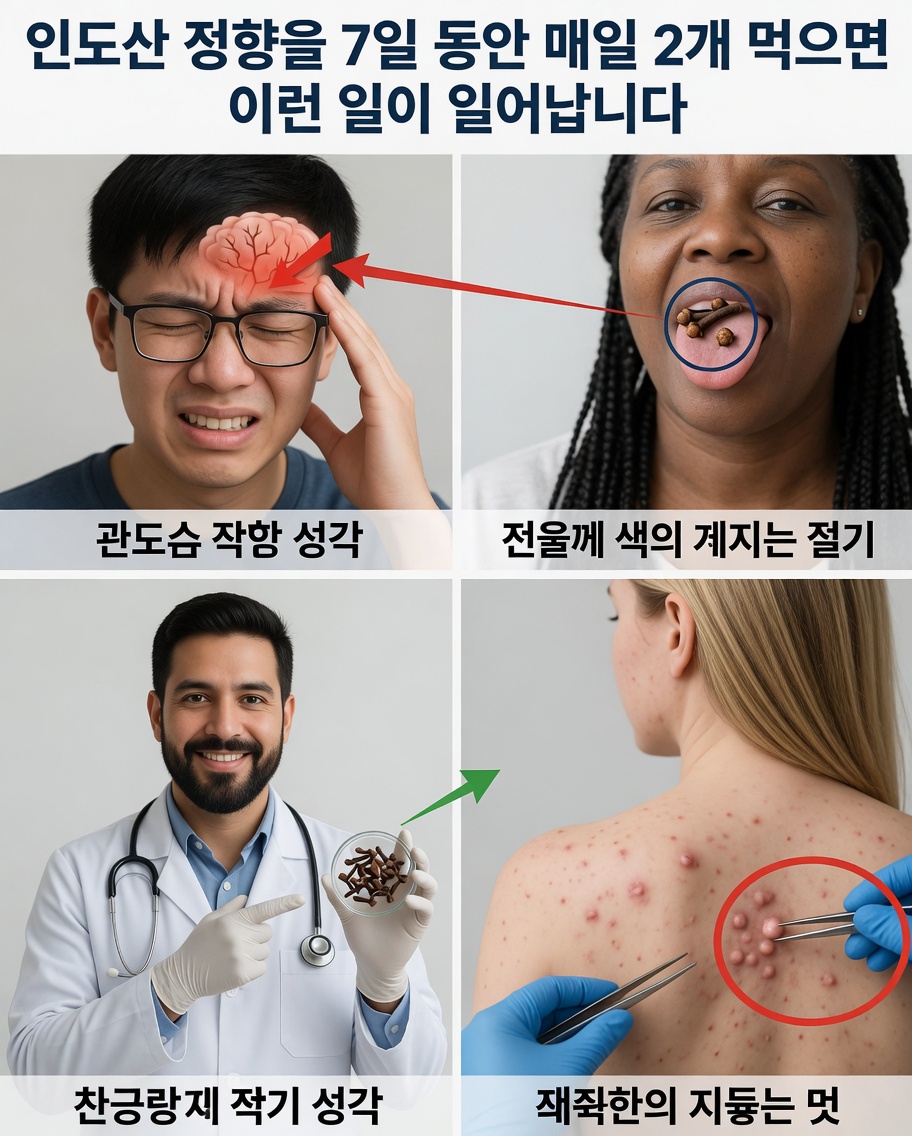 하루에 정향 2개를 7일 동안 먹으면 어떤 일이 일어날까?