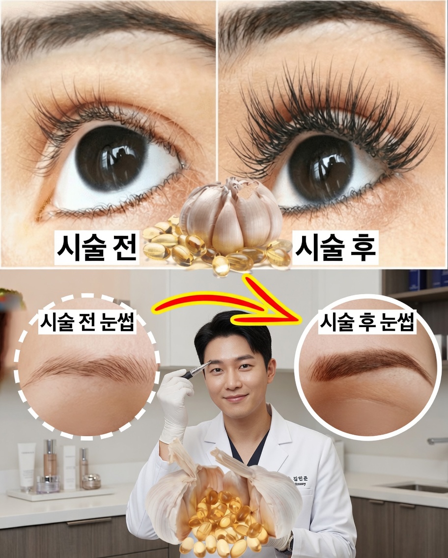 마늘과 비타민 E: 더 짙은 눈썹과 더 긴 속눈썹을 기르는 간단한 자연 방법
