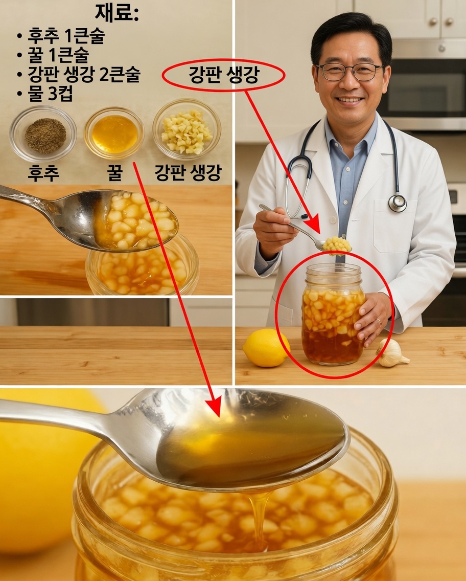 마늘, 생강, 양파, 레몬, 꿀로 자연스럽게 건강을 증진하세요