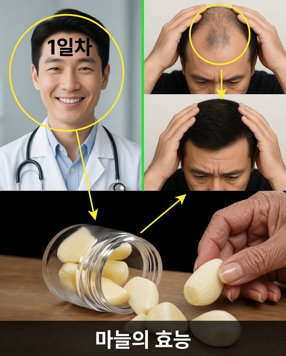 머리카락을 더 빠르고 더 튼튼하게 자라게 하는 3가지 재료의 비법 치료제