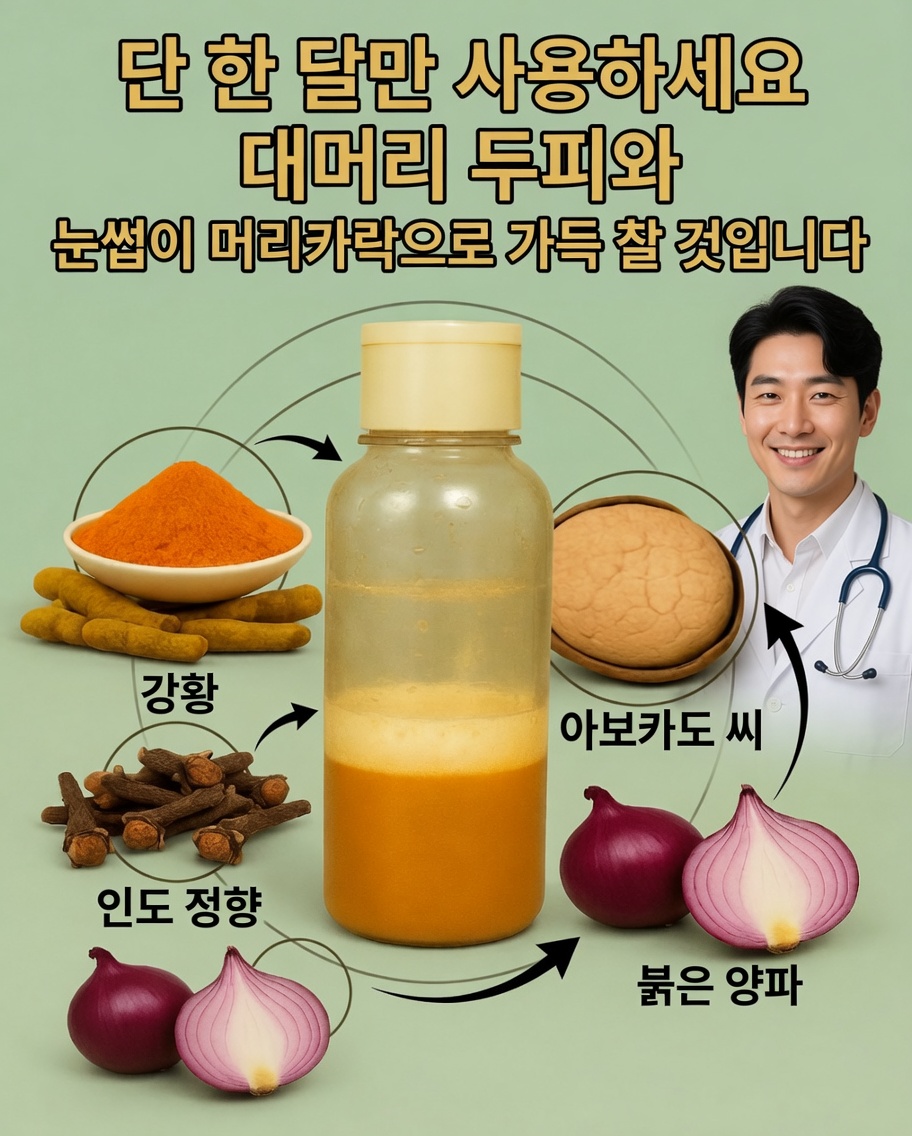 기적의 샴푸 레시피: 강황, 정향, 양파, 아보카도 씨앗
