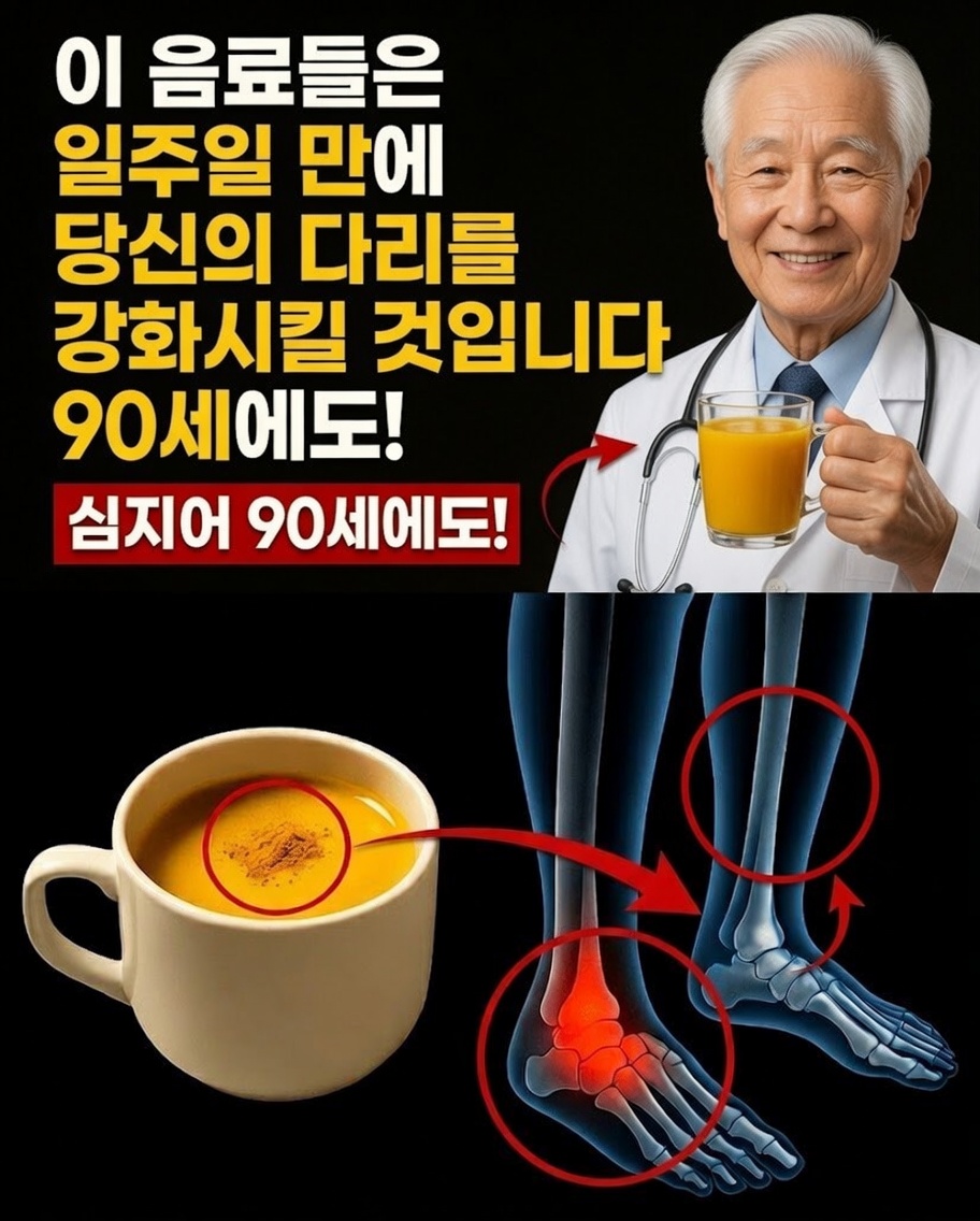 60세 이후 다리 근력을 강화하는 데 도움이 되는 천연 음료 3가지 추천