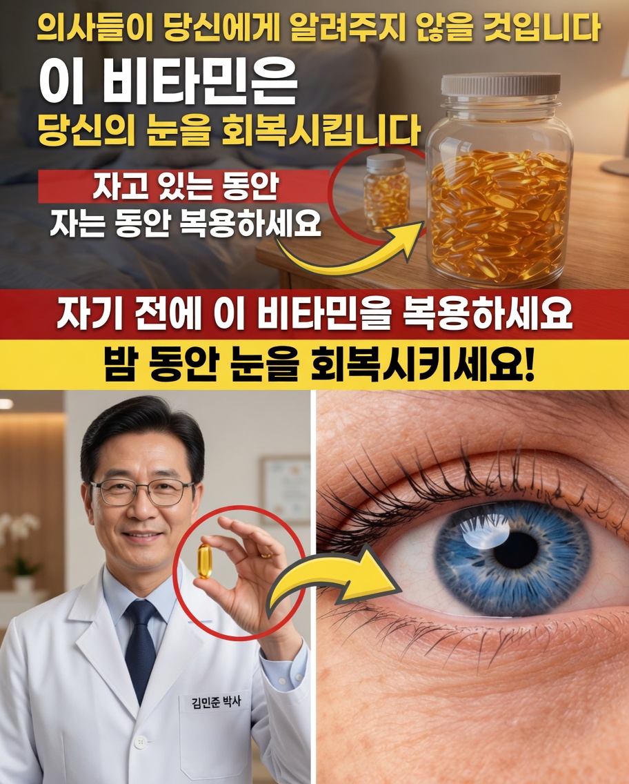 60세 이상? 잠들어 있는 동안 더 건강한 시력을 지원하는 데 도움이 될 수 있는 밤에 먹는 비타민 3가지
