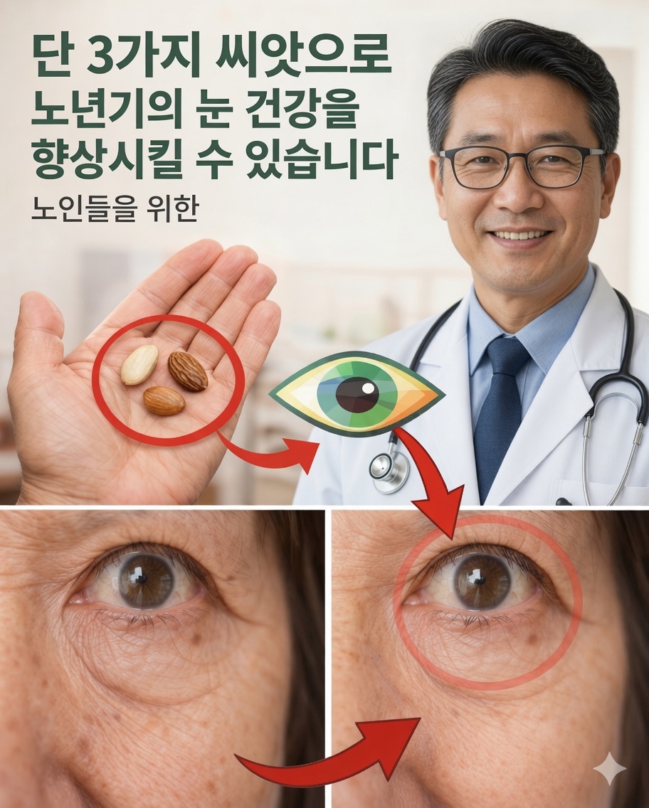 50세 이후 눈의 피로와 건조함을 줄이는 데 도움이 될 수 있는 저렴한 씨앗 3가지