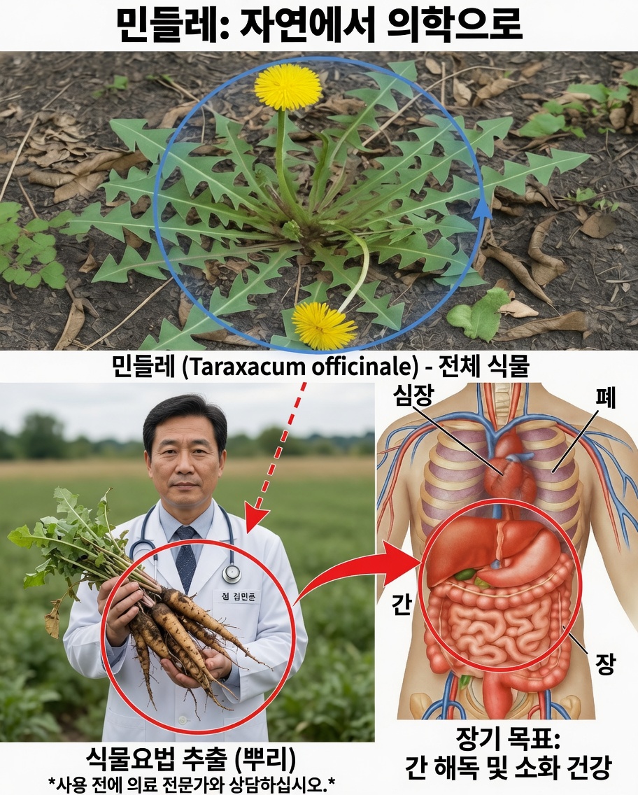 민들레 뿌리: 흔한 “잡초”에서 자연이 숨겨둔 치유의 보물로