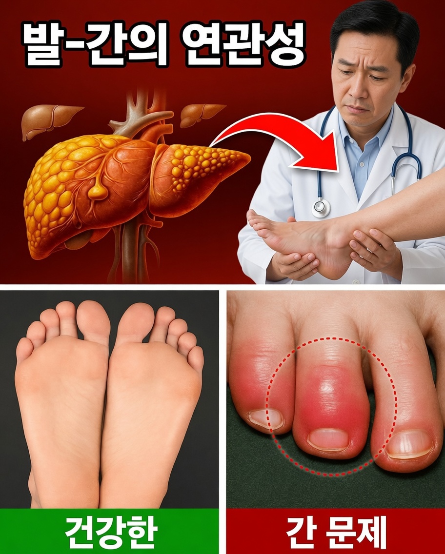 간 문제를 나타낼 수 있는 발의 12가지 징후