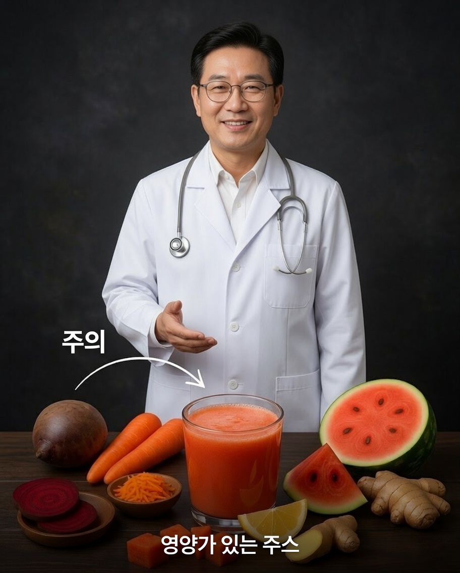 수박, 당근, 비트, 생강 주스: 몸에 활력을 주는 자연 해독 음료