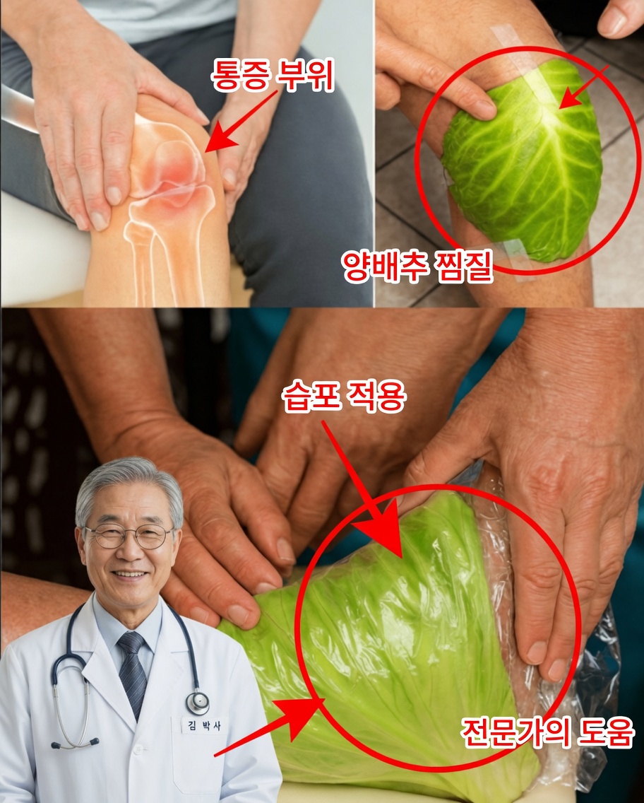 다리 주위를 양배추 잎으로 감싸기: 놀라운 효능이 있는 간단한 자연 요법