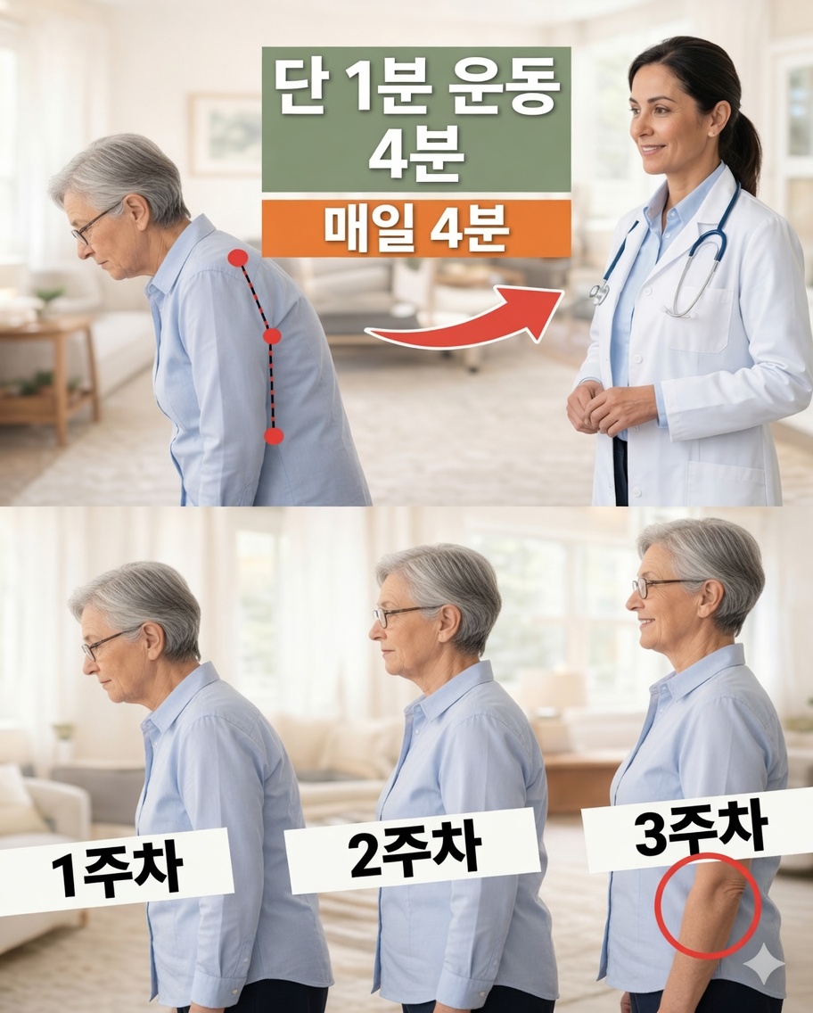 60세 이후 앞으로 나온 머리 자세를 부드럽게 개선하는 방법 – 하루 4분의 간단한 루틴