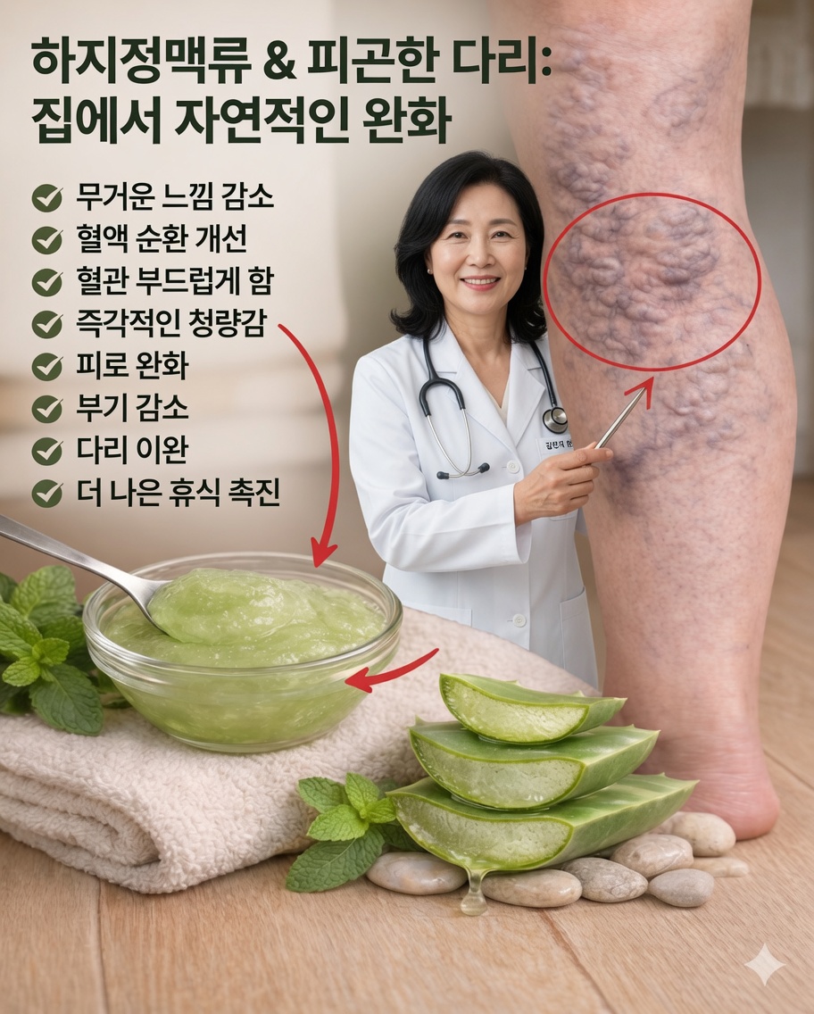 피곤한 다리와 하지정맥류를 위한 홈메이드 알로에 베라 젤: 집에서 만들 수 있는 자연 요법
