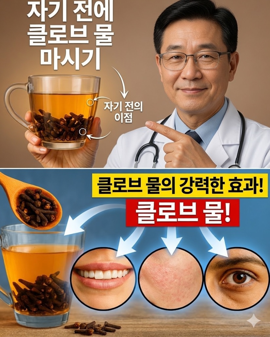 잠들기 전 정향 물 1컵: 몸에 좋은 강력한 자연 효능 15가지