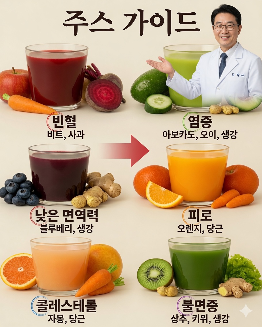 일상 웰빙을 자연스럽게 지원하는 치유 주스 15가지