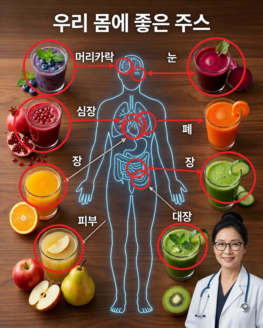 몸의 모든 부위에 좋은 최고의 천연 주스 10가지