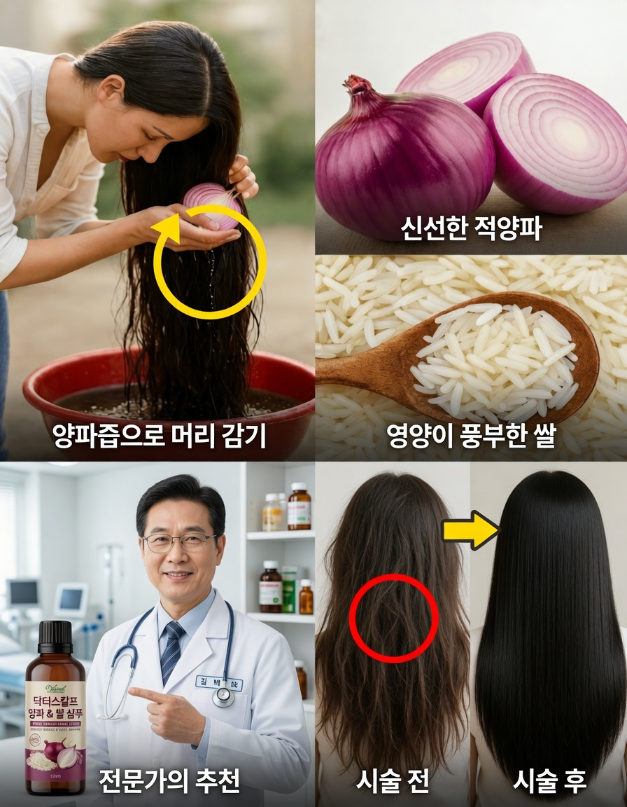 얇은 머리카락을 길고 굵고 윤기 나는 머릿결로 바꿔줄지도 모르는 양파 & 쌀 헤어 마스크