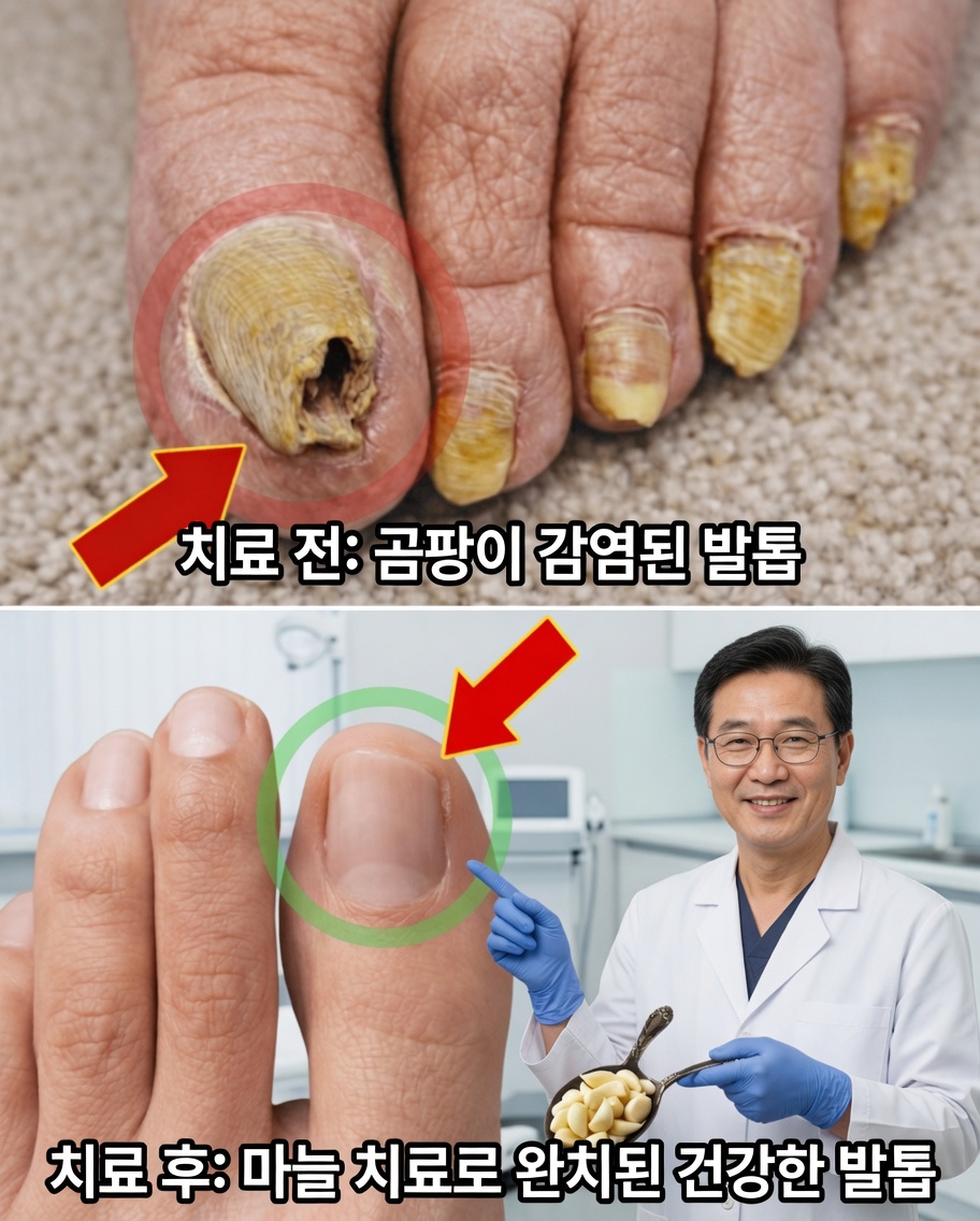A saúde das unhas dos pés을(를) 돕는 데 도움이 될 수 있는 마늘 비법